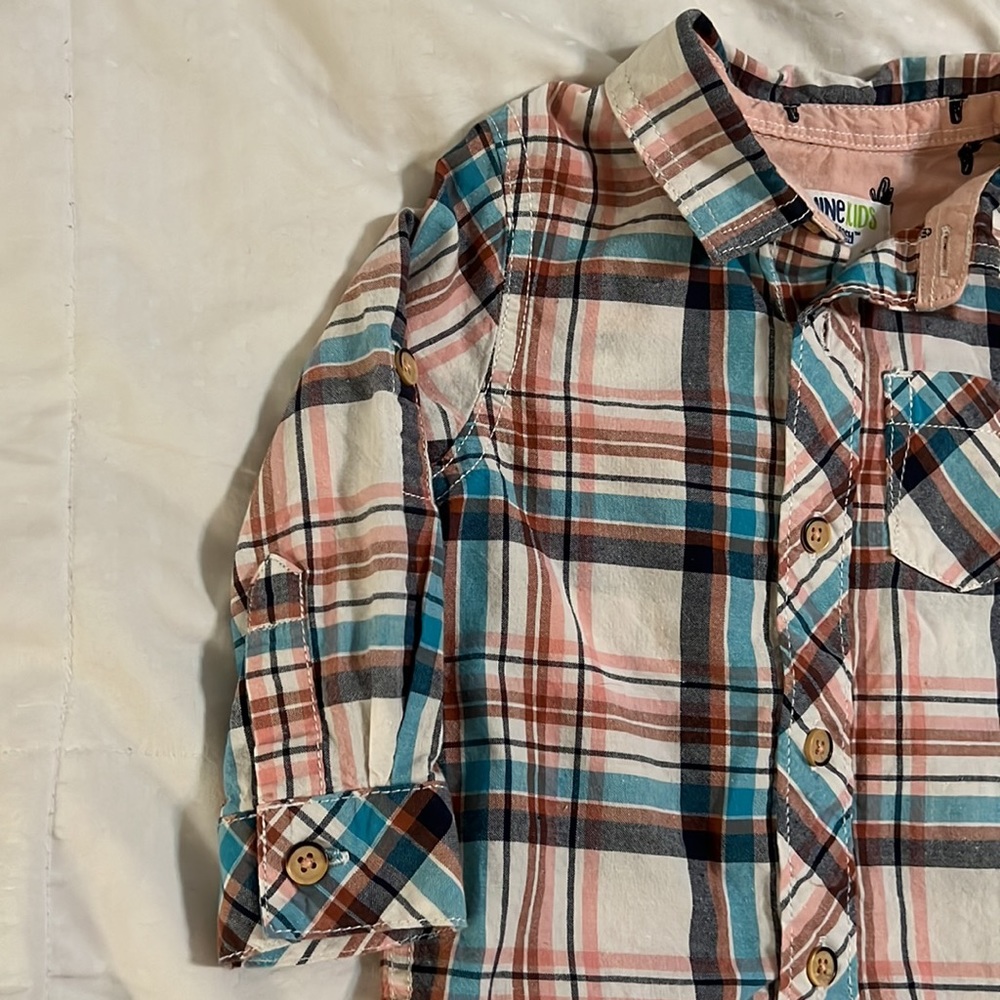 12 month flannel Oshkosh - Picture 3 of 5